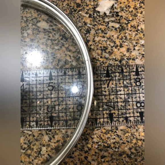 VTG REPLACEMENT LID FOR SMALL SAUCE PAN ABOUT 6.5" ROUND PINCH HANDLE - Picture 4 of 5